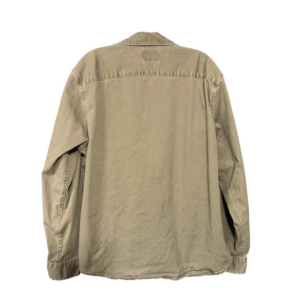 Wrangler Mens Green Button-Up Twill Shirt L - Picture 6 of 7